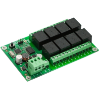 (image for) DIN-Rail 24V 8-Relay Modbus RTU ASCII RS485 Board