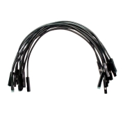 (image for) Black Jumper Wires 0.1" F/F 6" 26awg