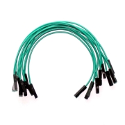 (image for) Green Jumper Wires 0.1" F/F 6" 26awg
