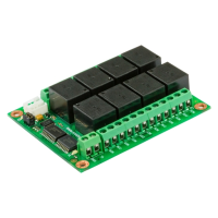 (image for) DIN-Rail PCF8574 12V 10A I2C Relay Board
